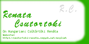 renata csutortoki business card