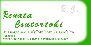 renata csutortoki business card